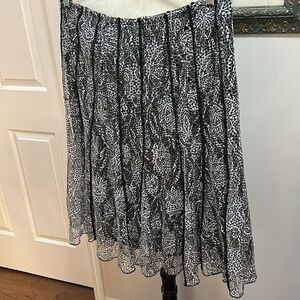 Abstract Print Lace Skirt